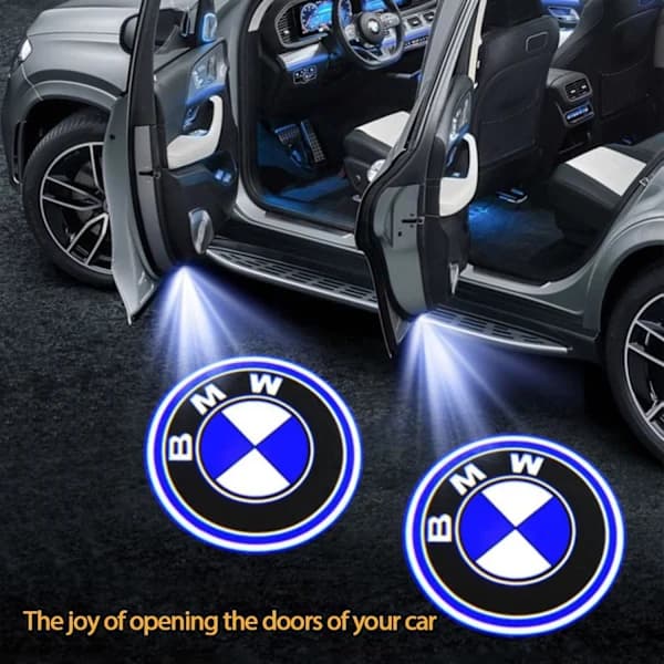 HA-Bildörr LED-ljusprojektor, 4-pack 3D spökljus uppgradering-FF-