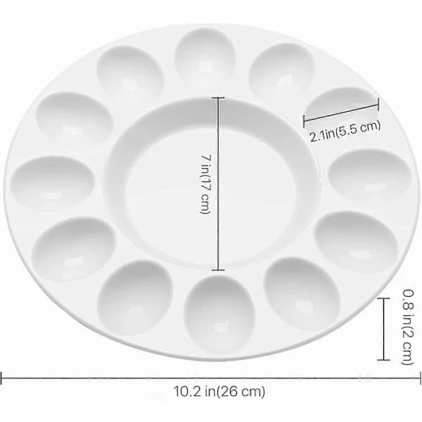 Fylld Äggbricka - Vit Keramisk Porslin 12 Koppar Ägg (2-pack) Serveringsbricka Cateringfat för Hårdkokta Fyllda Ägg, Påskäggshållare & Efterrätter