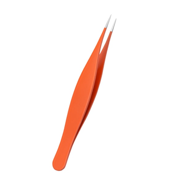 Pincett - 1 st, rostfritt stål, orange, 11,4 cm
