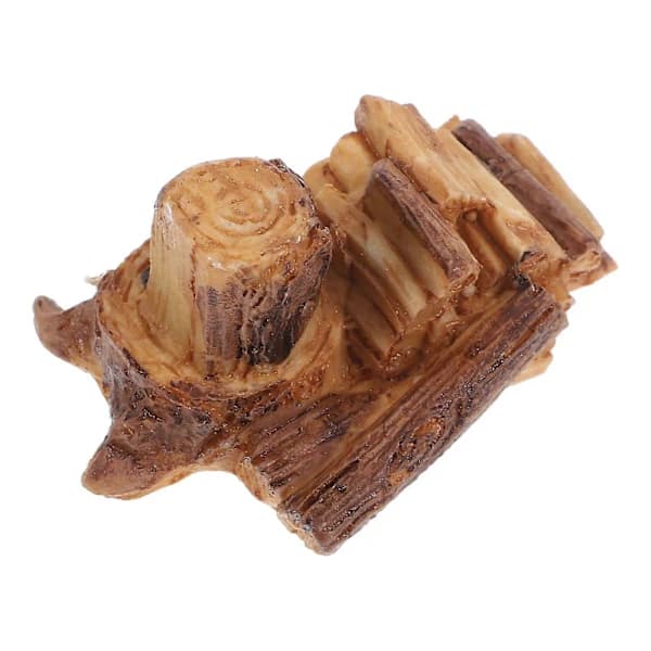 HA-Dockskåp Miniatyr Harts Eldstad Ved Mini Vedhög Sandbord Stubbe Modell Mikrolandskap Fe Trädgård Ornament Mini Dockhus Dec