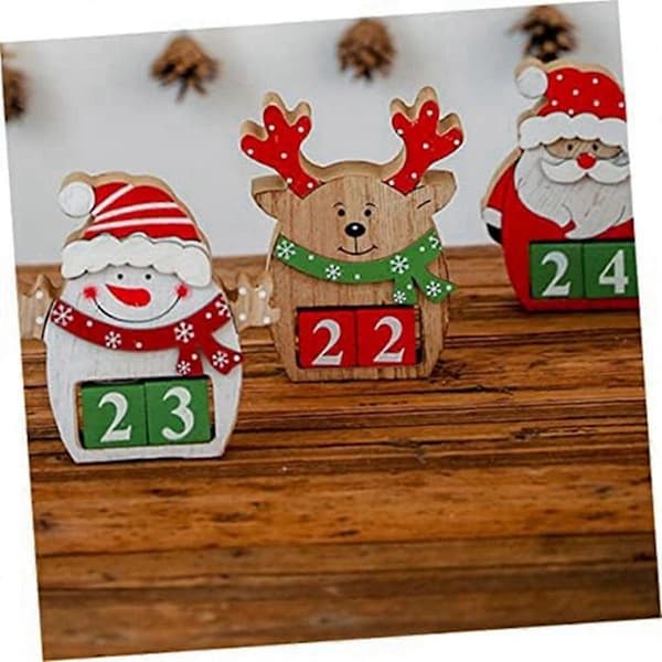 3 st Evighetskalender Kub Julnedräkning Block Skrivbord - Dekor Bordsdekoration Ornament