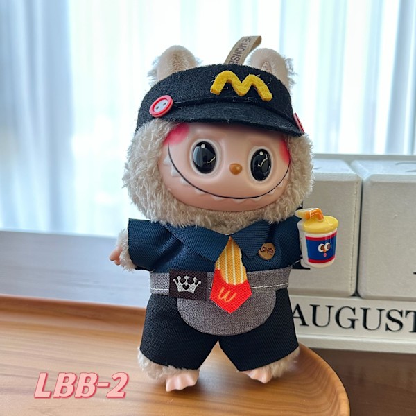 [HH] Labubu Macaron Paita Setti Pehmolelu Puku Labubu Vaatteet Ilman Lasta 17cm Labubu Pop Mart Time Hame Sarja Lelu Vaatteet 17 cm / 20 g #6