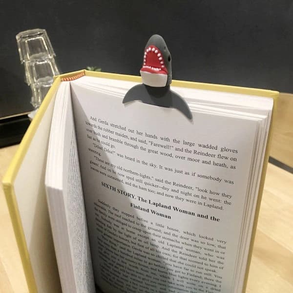 1 st 3D haj bokmärke, sött djur bokmärke, för studenter, läsning