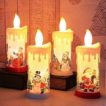 {HH}Tomte Nattlampe Juledekorasjon Simulering Lavt Lys LED-lampe B Santa