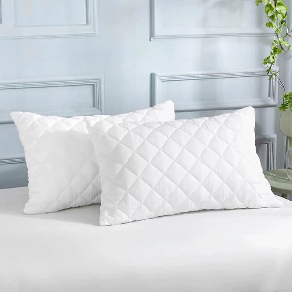 Pillowcases 2-pack Quilted Ultra Soft Anti-allergenic Pillowcase Breathable and Comfortable Microfiber 48x74 CM