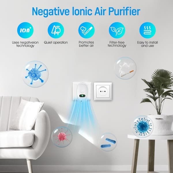 Luftrenare - Plug-in luftrenare - Negativ luftjonisator för hemmet - 4-pack