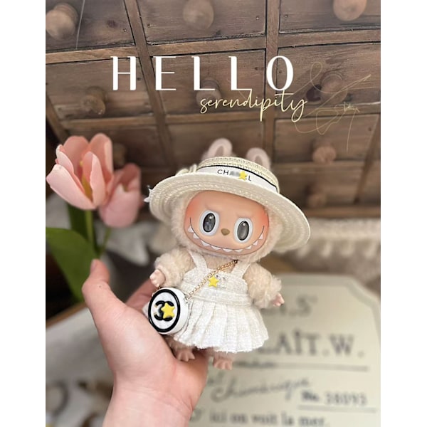 [HH] Labubu Klädset Labubu Designer Dio Kjol Anpassning Tillhör Din Labubu CC Package