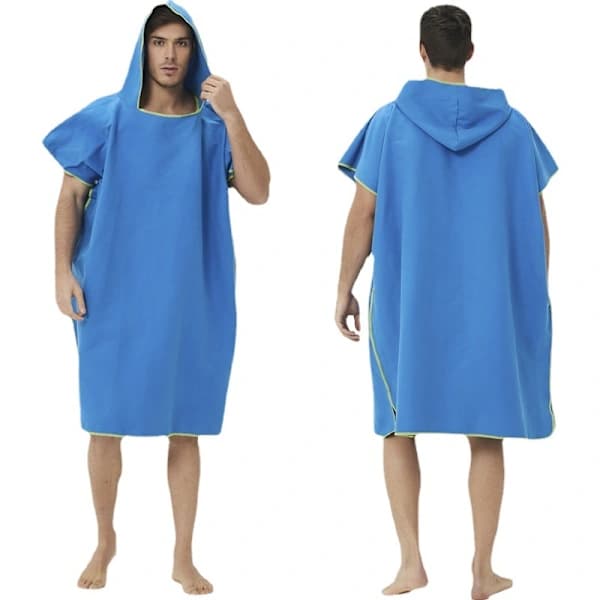 TIFF Blå Surfponcho til kvinder og mænd – Badekåbe, Strandponcho