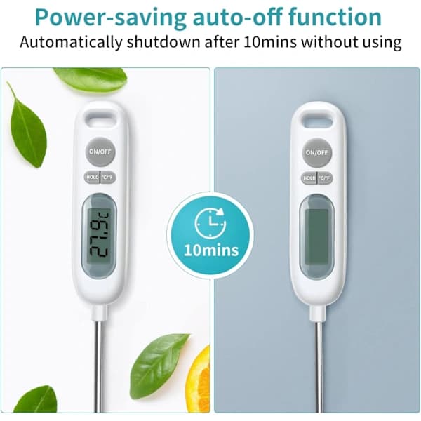 Matlagingstermometer, 141 mm lang matlagingsprobe Digitalt termometer for BBQ Bakverk Kjøtt Sukker Væsker