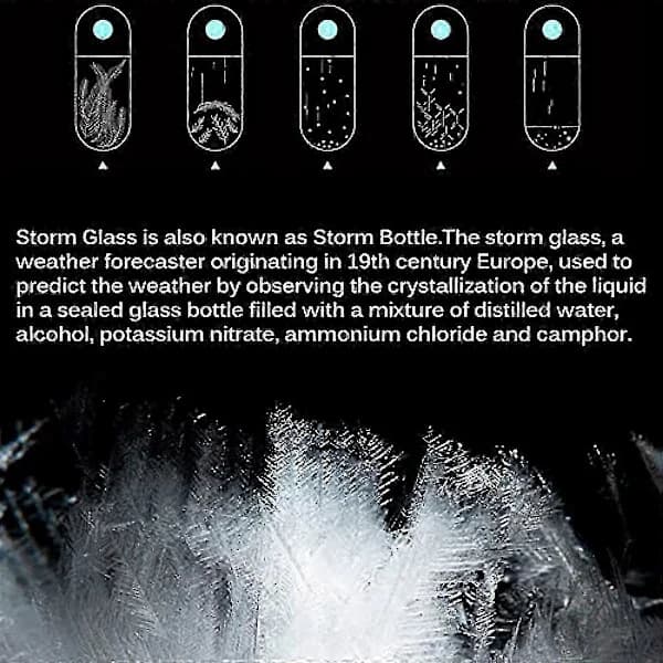 Fuoliystep Väderstation Glas Stormglas Väderleksprognos Moln Flytande Barometer Väderleksprediktor