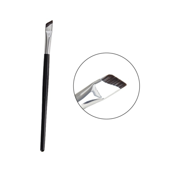 /HH/Blade Makeup Brushes Vinklet Tynd Øjenbrynsbørste Flad Fin Eyeliner sort B black B
