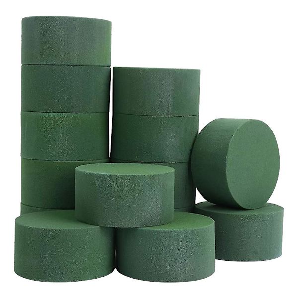 Runda blomsterskum 20-pack, våta floriststyrofoamblock blomsterarrangemang tillbehör för hantverksprojekt