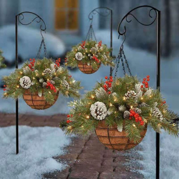 SDIGV Joulukoriste Ripustuskorit Jouluseppele Joulukimppu Xmas Tekohavukranssi Koriste