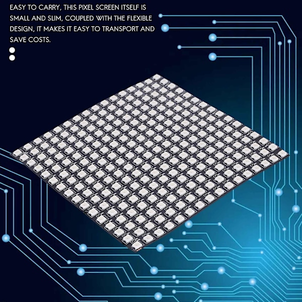 Ws2812b Led Rgb Fleksibelt Pixel Panel 16x16 Individuelt Adressérbart Panel Lys Led Modul Skærm