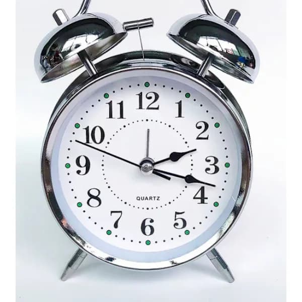 Twin Bell Clock, Bedside Alarm Clock, Classic Alarm Clock