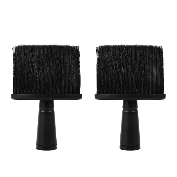 2 Pieces Hairdressing Neck Brush Salon Hair Cutting Cleaning Brush With Handle