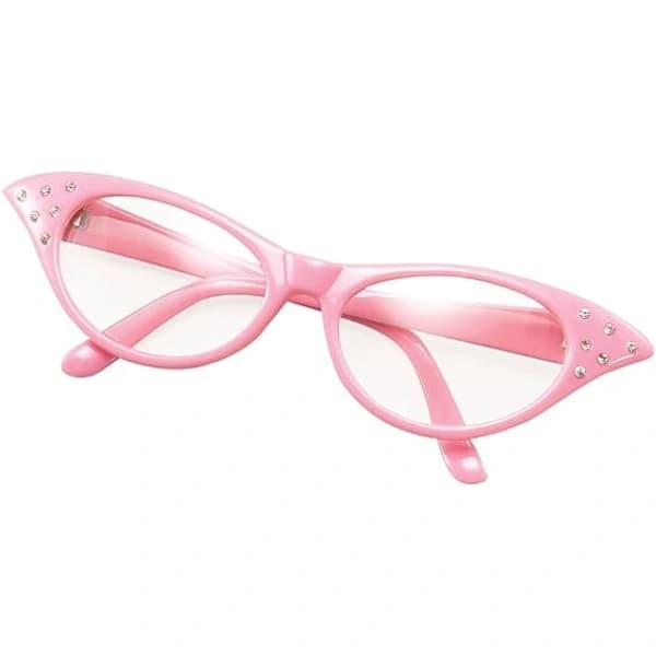 Naisten 50-luvun tyyliset lasit, pinkki, one size