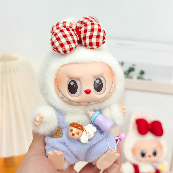 [HH] Flocking Labubu Blind Box Avaimenperänukke Vaatteet Nukke DIY Tarvikkeet 15CM Pieni Hirviö Pip Housut Pukeutuminen Only Clothes(No Doll) 7