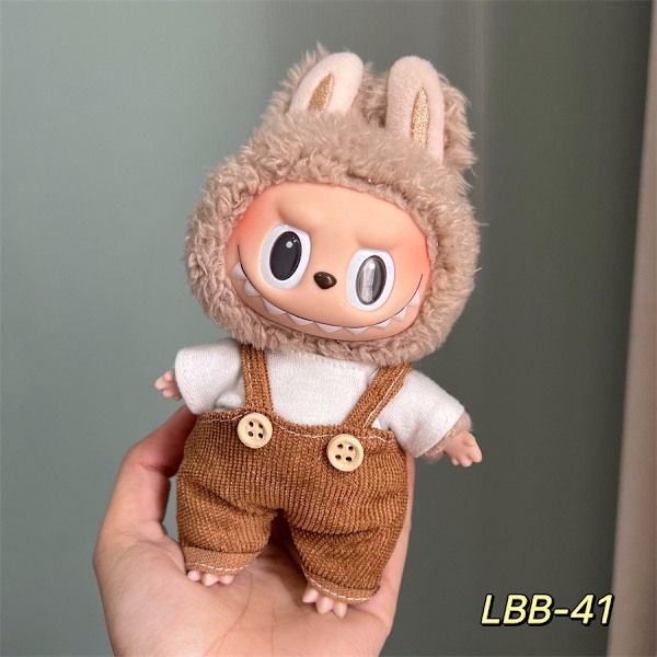 [HH] 17cm Labubu Dockkläder Vinyl Labubu Docka Mode Ersättningsdocka Tillbehör Ropa de muneca Vetements pour poupees LBB-41