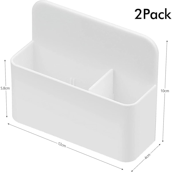 2 stk. magnetisk opbevaringsboks, magnetisk penneholder magnetisk whiteboard blyantholder med rum