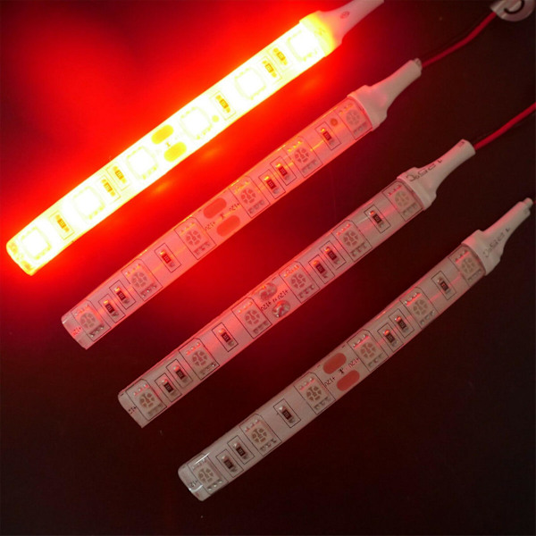 20 st 10 cm vattentäta 5050 LED-remsor DC 12 V husvagn båt bil, 10 st varmt vitt ljus & 10