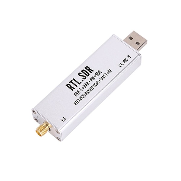 SDR-mottagare V3 Rtl2832u 0,1mhz-1,7ghz Tcxo Sma-mottagare med antenn