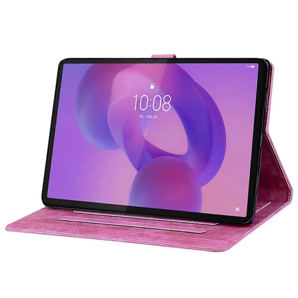 HA~Etui til Lenovo Tab K10C/Tab E10C Kortpladser Læder Tablet Stativ Folio Cover Blomst Kat