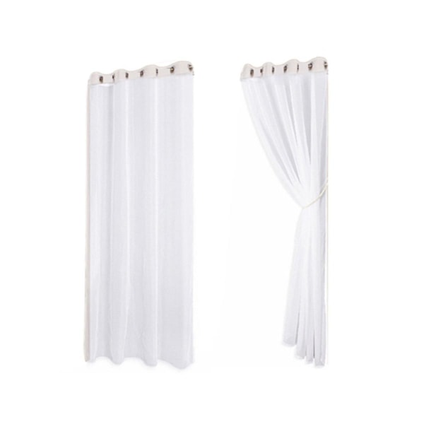 2-pack Gardin Vattentät Dekoration Utomhus Transparenta Gardiner Vita Tyllgardiner Draperier Vardagsrum