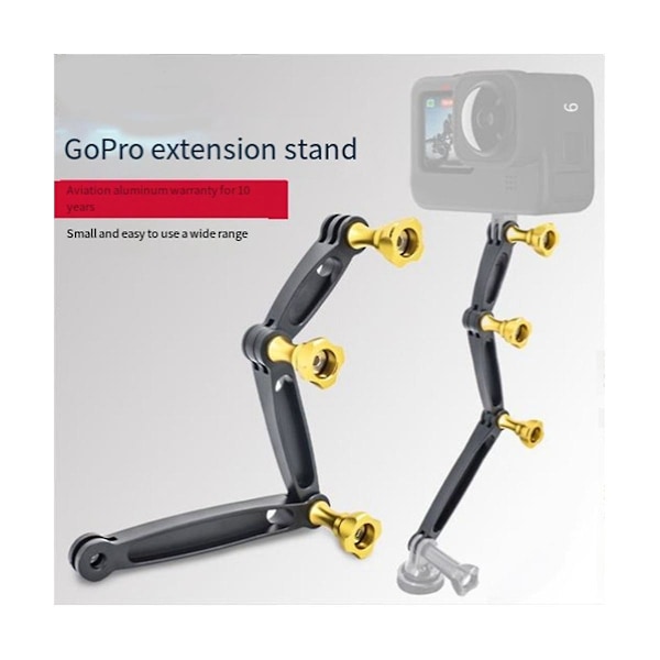 For Hero 7/6/5 Kamera Hjelm Forlengelse Selfie Brakett 3-i-1 Forlengelsesstang Universell Forlengelse Br
