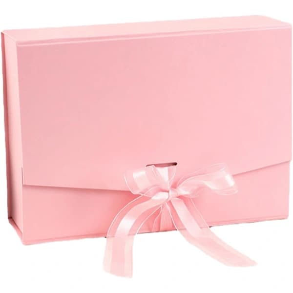 HA~Magnetisk Presentask 26*19*8cm Förpackningsask med Band Dekorativ Ask med Lock Papperspresentaskar Rektangulär Presentförvaringsask