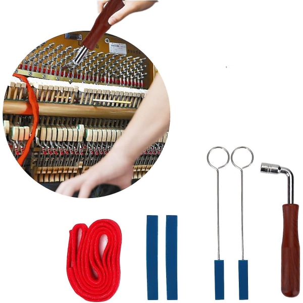 Pianoremmerverktøy Profesjonelt Metall Tuning Mute Kit Hammer Mute Bar For Turning - 6stk
