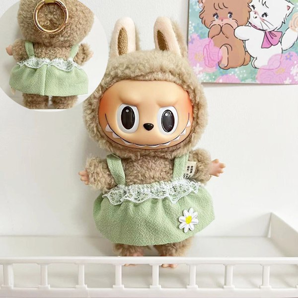 [HH] Kawaii Kläder Outfit Tillbehör för Kpop Labubu Idol Dockor Overall Set Kläder 56