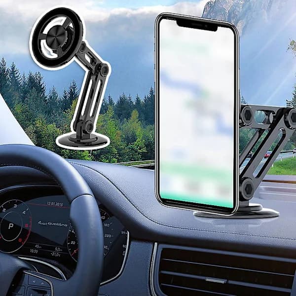 360° Roterende Biltelefonholder Foldbart Biltelefon Navigationsbeslag Biltilbehør