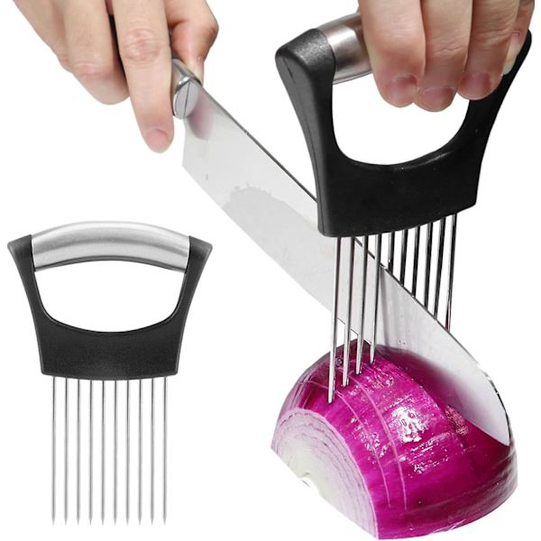 SDIGV Løg Holder til Skæring, Citron Skærer Løg Cutter til Skæring, Grøntsagssnitter til Kartoffel og Tomat, Avocadoer, Æg, Mad Slicer Assistent T
