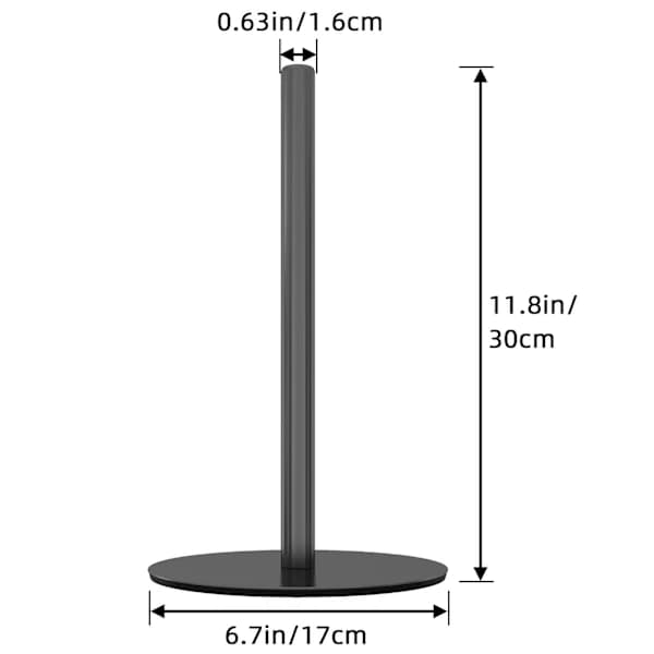 Køkkenrulleholder Sort Fritstående Papirhåndklædeholder, Premium Rustfrit Stål Holder Til Ruller Organizer, Klassisk Modedispenser Passer ...