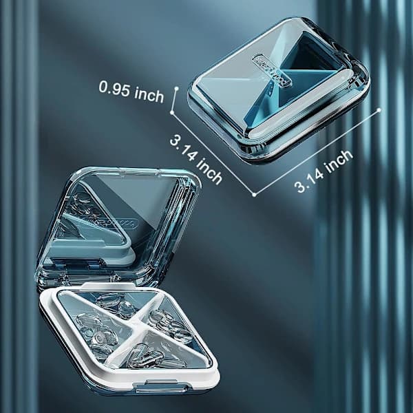 Pillbox, Moisture-Proof Small Pill Box, Portable Pill Organizer