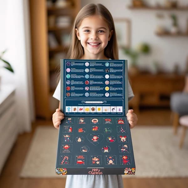 HA-Julkalender Stenar Julkalender Kristall Ornament 24 Dagar Nedräkning Hemkollektion för Barn