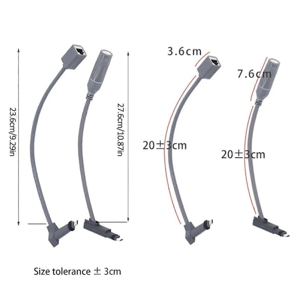 /HA/2 stk. Til Starlink V2 Kabel SPX til RJ45 Adapter Ethernetkabel Konverter CAT5E 26AWGx4P D-stik 12