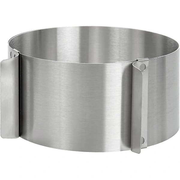 Kageringsæt med justerbar diameter fra 16 til 30 cm, rustfrit stål