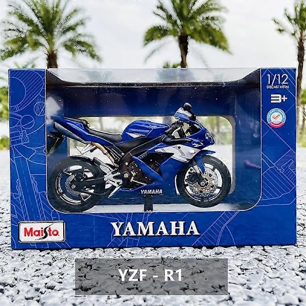/HH/1:12 R 1250 GS med legeringsbase, terrængmotorcykel, ægte autoriseret model i trykstøbt metal, legetøjsbil, samlerobjekt, gave - Perfekt YZF-R1