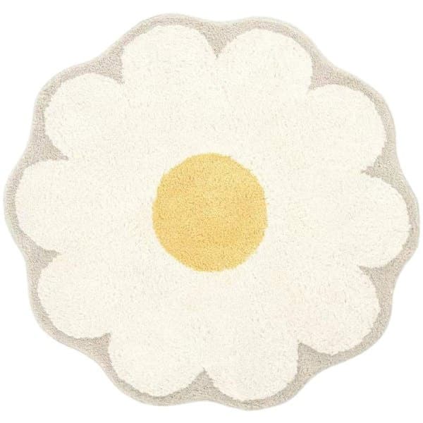 360Home Absorberende Sklisikker Baderomsmatte Blomst 60cm 100*100cm