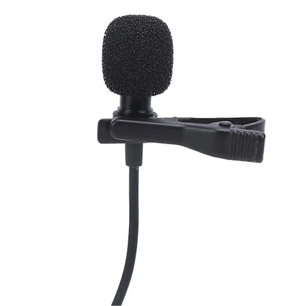 Kablet Lavalier Mikrofon Clip-on Reversmikrofon Mini Bærbar Støjreducerende til Broadcasting