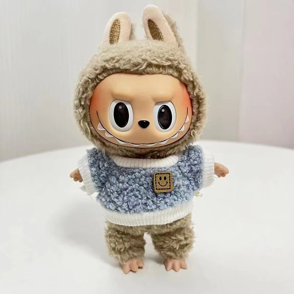 [HH] 17cm Labubu Popmarts Vaatteet ja Asusteet Nukke Macaron Paita Setti Täytetty Pehmo Sopii Vain Kangas 17CM 33