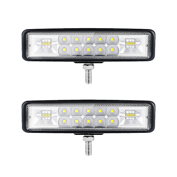 6 motorsykkel LED-hovedlys LED-arbeidslys traktor 2 rader 9-36v 120w 12000lm 6000k Combinat