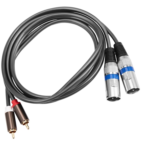 1,5 m dobbelt RCA han til XLR han kabel 2 XLR til 2 RCA stikadapter Hifi stereo lydforlængerkabel