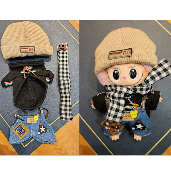 [HH] Labubu Kläder Universal Sittande Stående Plyschdocka Designkläder Tillbehör Blind Box Labubu Kläder style 34