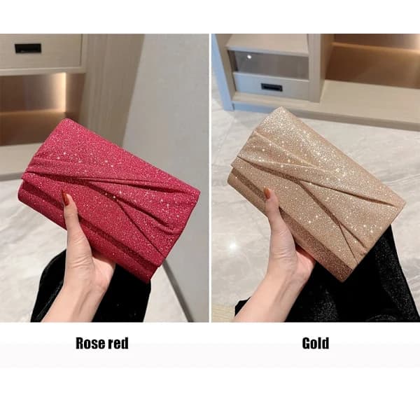 Kæde Skuldertaske Aftentaske GULD