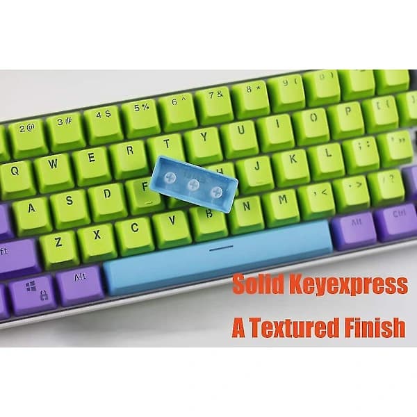 61 PBT Keycaps 60 Procent, Ducky One 2 Mini Keycaps OEM Profil Grön