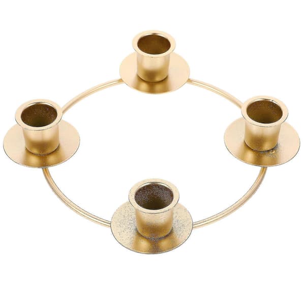 {HH} Adventsljusstake Krans Järn Ljusstake Ringformad Ljusstake Adventsljusstake