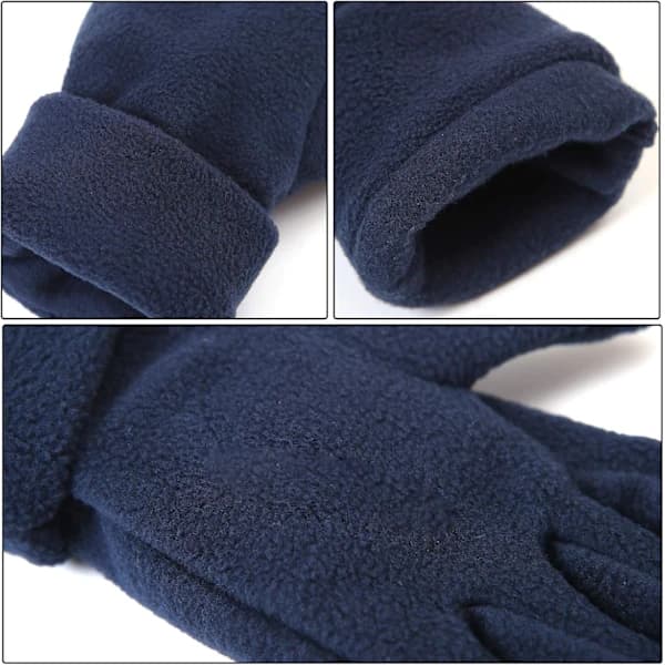Fleece Vinterhansker for Barn Varme Hansker med Fulle Fingre for Gutter Jenter Barn Snø Utendørsaktiviteter Tilbehør